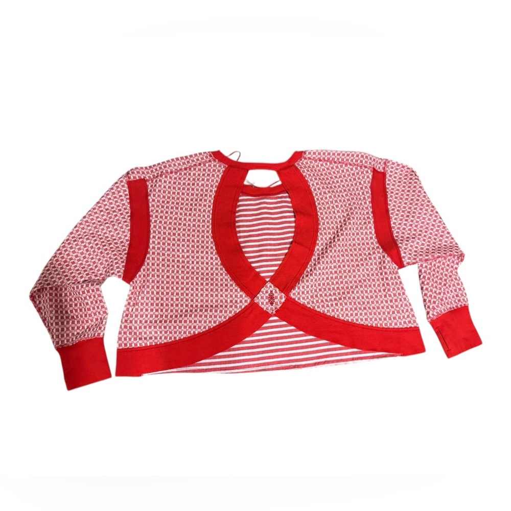 FP Movement Long Sleeve Textured My Time Tee in Victory Red Sz M NWT - Picture 8 of 9